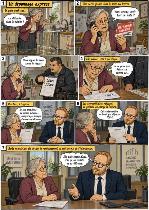 Planche « Un dépannage express »
