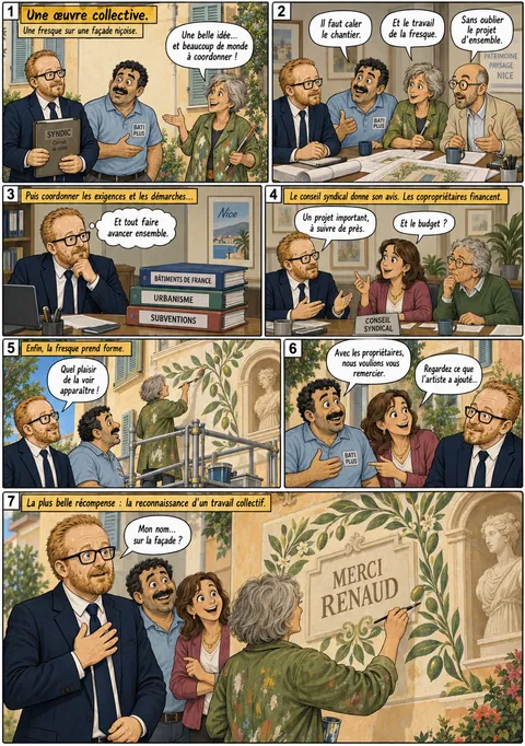 Planche « Une œuvre collective »