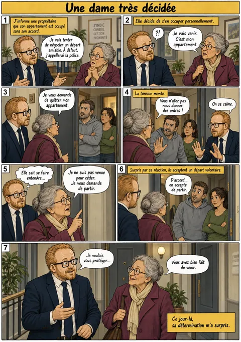 Planche « Une dame très décidée »